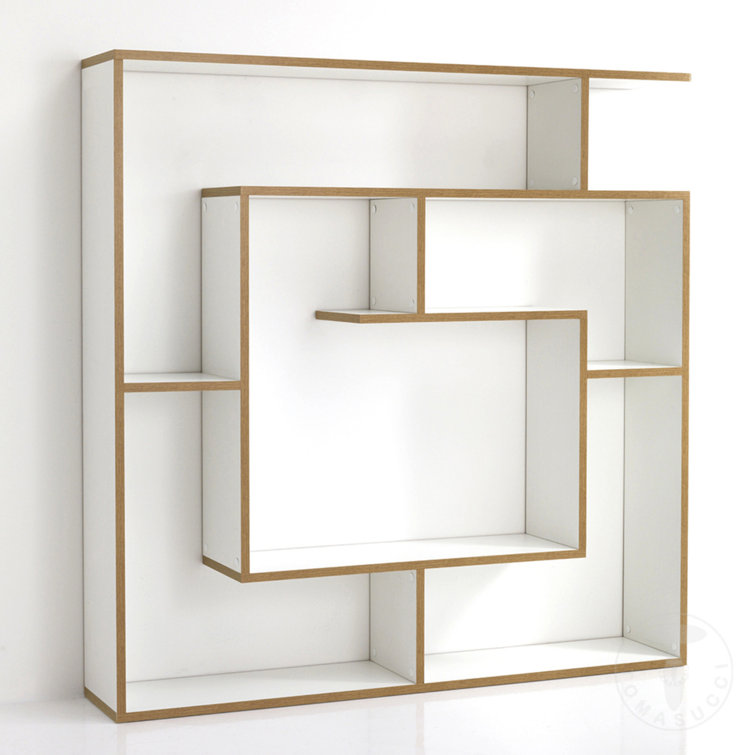 Tomasucci 130.8cm H x 130.8cm W Wood Geometric Bookcase Wayfair.co.uk